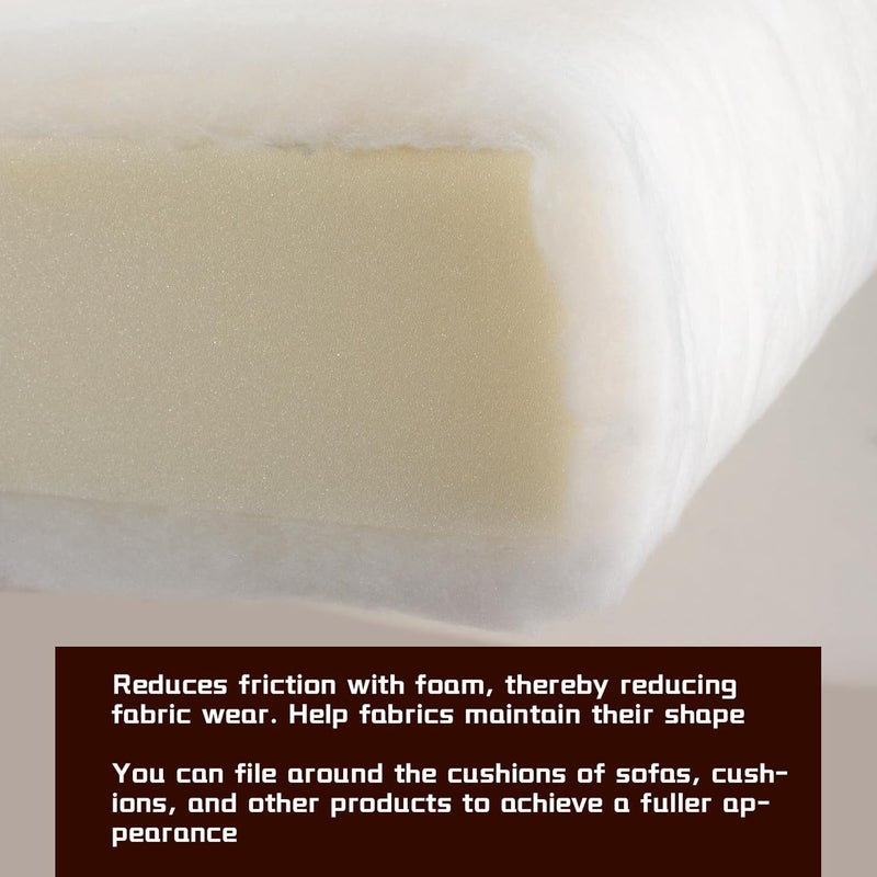 Fchuswty Upholstery Quilt Batting, 48 Inch x 10 Yards Polyester Batting Multipurpose Wadding Fabric Fiber Stuffing for Cushion Pillows, Bedspreads, Padding, Interior Decoration Stuffing - Crafts - Image 4